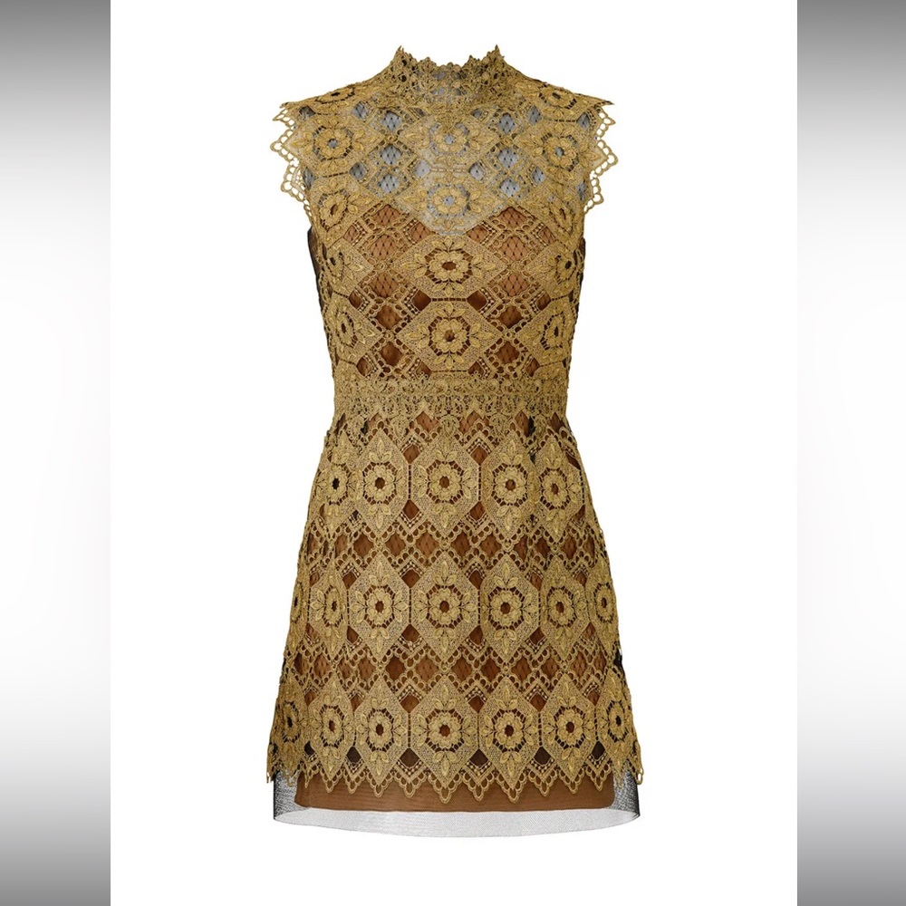Catherine Deane Gold Lace Kate Dress - US Size 12